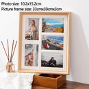présentoir en bois massif pour cadres photo mariage décoratif
