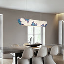 Lustre design longue rectangulaire avec touche coloré Hazel