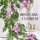 fleurs de glycine artificielles pour décoration intérieure élégante