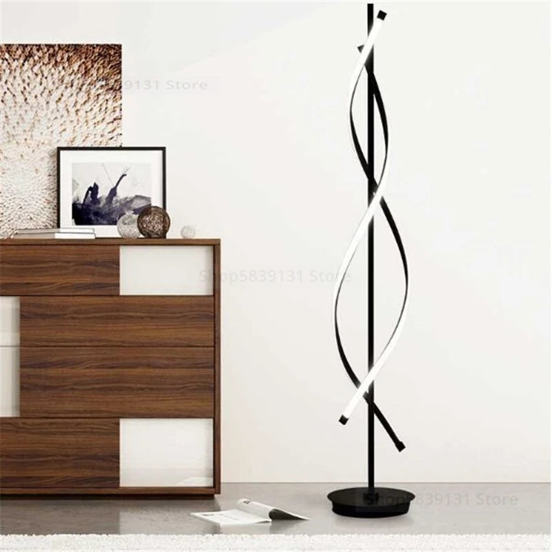 lampe led sur pied design nordique moderne en acrylique - vue 4 sur 10