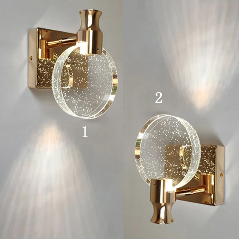 Applique murale LED nordique moderne en cristal - vue 6 sur 7