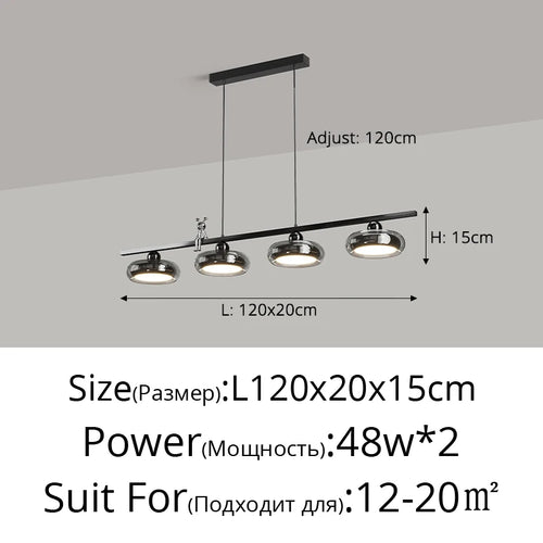suspension minimaliste italienne pour éclairage intérieur moderne