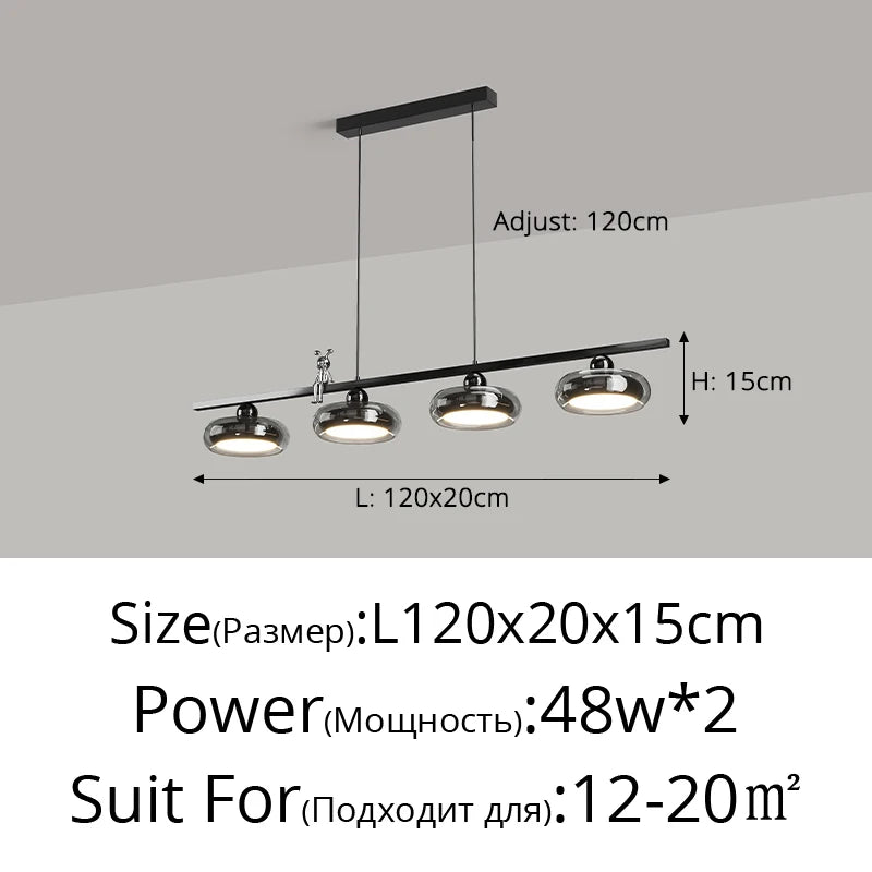 suspension minimaliste italienne pour éclairage intérieur moderne - vue 15 sur 14