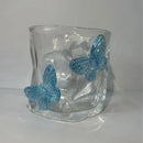 Verre irrégulier avec papillon 3d décoratif table
