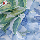 Voilage tulle transparent motif floral moderne pour fenêtre