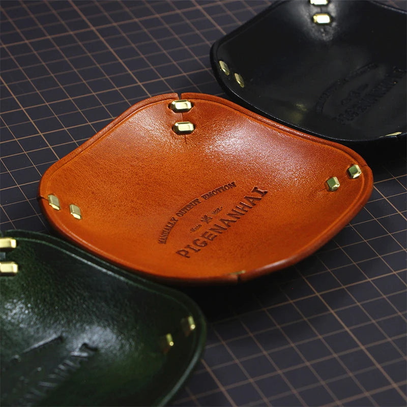 plateau de rangement en cuir pour bijoux et objets divers - vue 4 sur 10