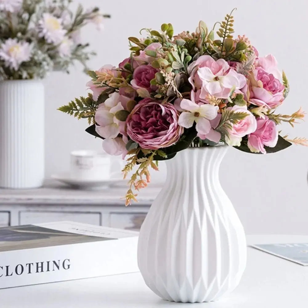 vase en céramique style nordique pour décoration fleurs - vue 4 sur 9