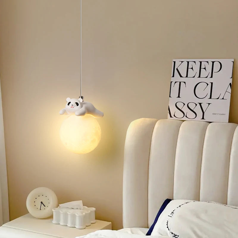 lampe led suspendue décorative en forme d'ours mignon