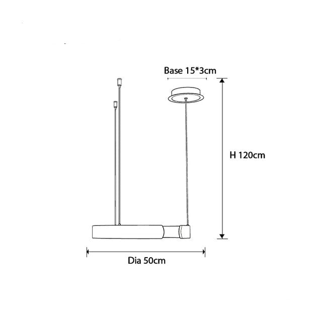 Lustre design LED circulaire minimaliste Meryl - vue 8 sur 8