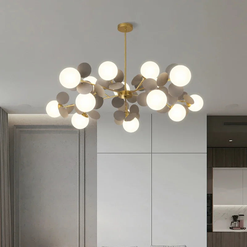 Lustre LED de Style nordique moderne - vue 4 sur 12