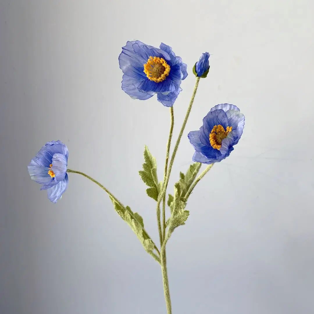bouquet de fleurs artificielles pavot pour décoration maison jardin fête - vue 13 sur 26