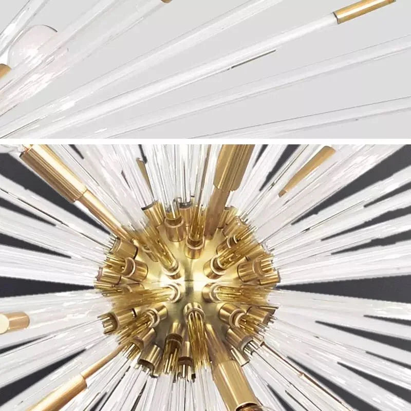 lustre de luxe 	 design cristal pissenlit led suspendue