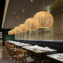 suspension lumières en bambou chinois japonais zen créatif rotin