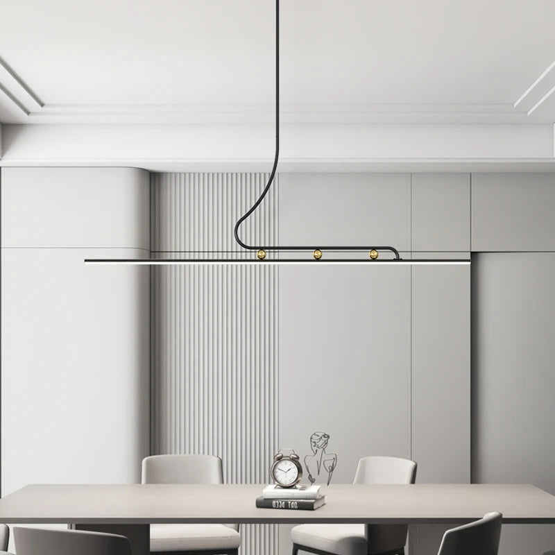 lampes suspendues modernes longue bande éclairage intérieur décoration maison
