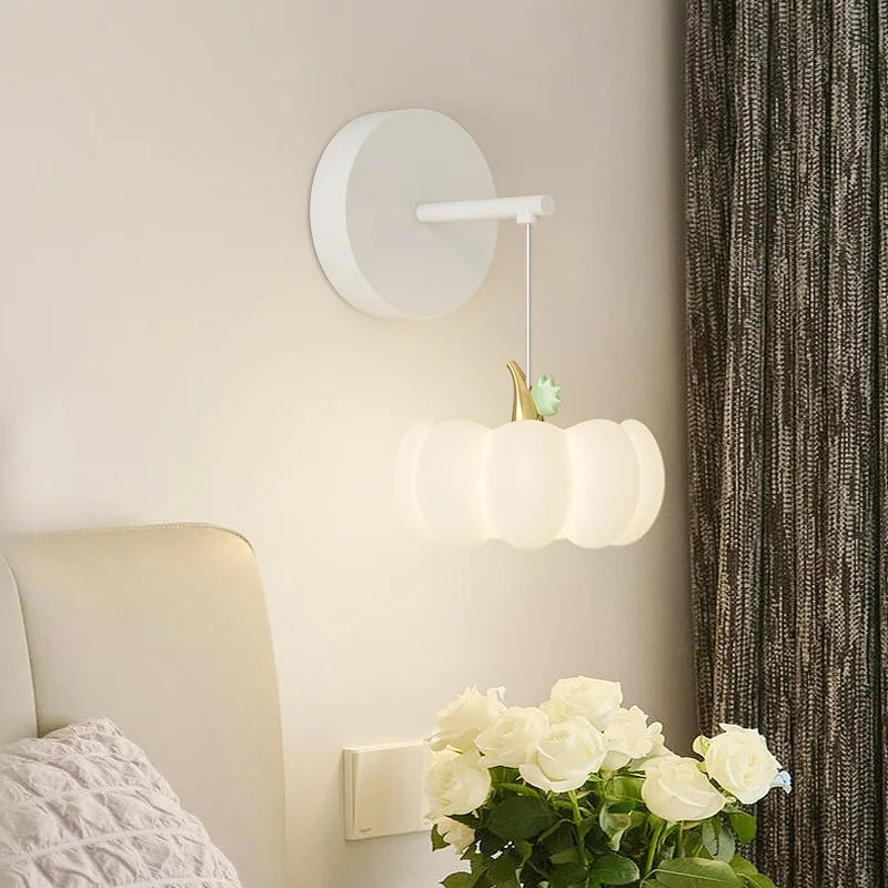 applique murale citrouille pour chambre d'enfant chaleureuse et moderne