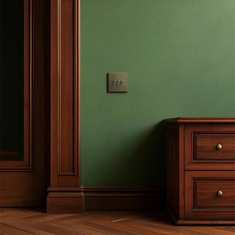 Prise RJ45 en acier bronze vieilli bords arrondis