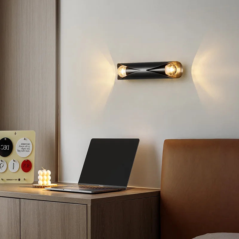 applique murale led moderne en cuivre de qualité - vue 5 sur 8