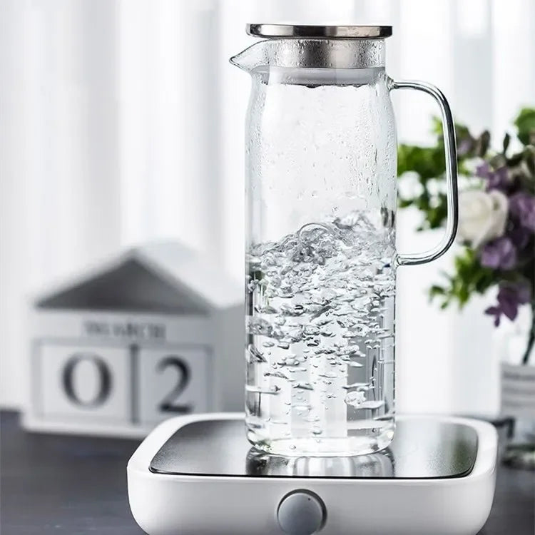 Bouilloire verre borosilicate grande capacité pour thé boissons