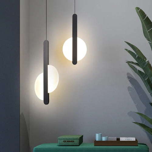 suspension led modernes avec appliques acryliques