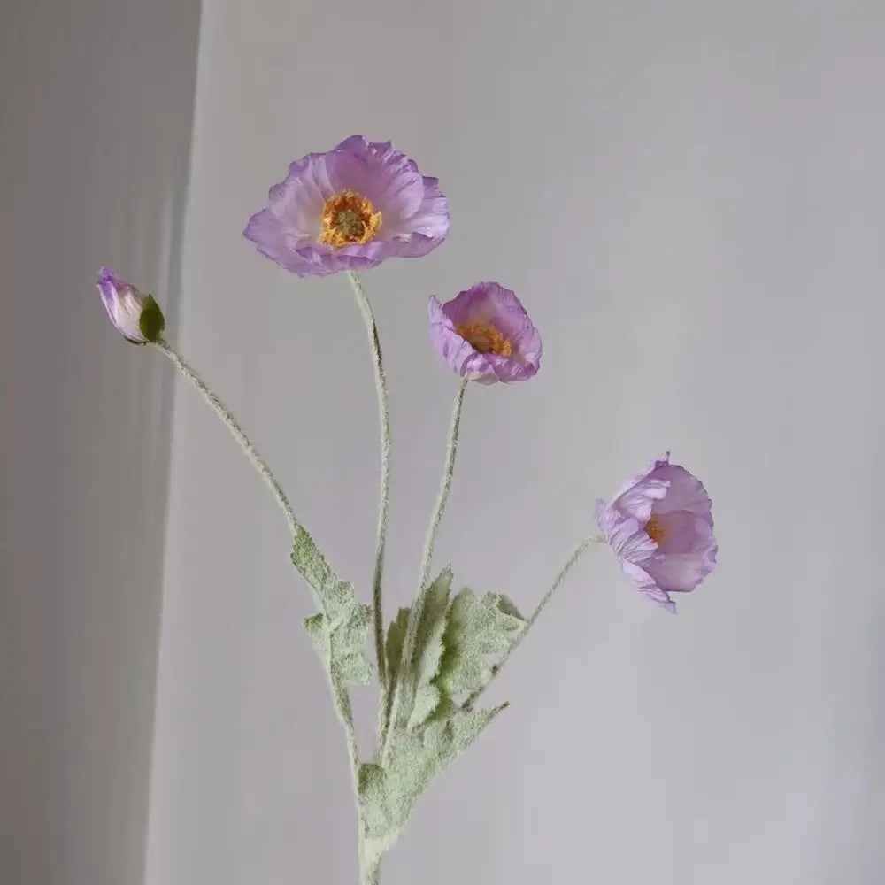 bouquet de fleurs artificielles pavot pour décoration maison jardin fête - vue 15 sur 26
