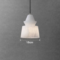 suspension post-moderne en marbre en forme de chapeau