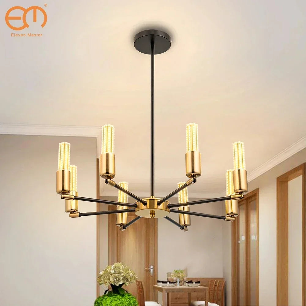 lustre moderne réglable en fer style satellite pour décoration