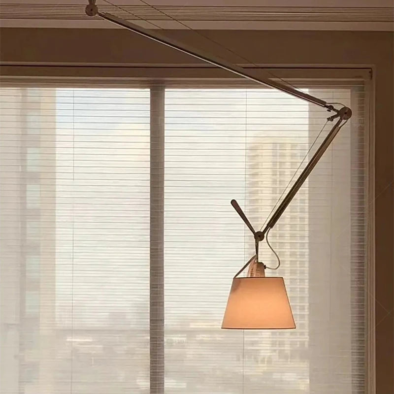 lustre en tissu abat-jour pour restaurant bureau bar et espace public - vue 5 sur 7