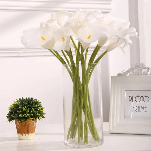 lot de fleurs artificielles lys calla pour mariage et décoration