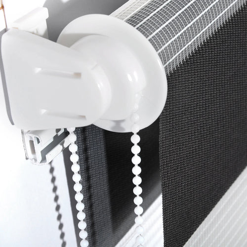 Store enrouleur double persienne tissu pour chambre salon