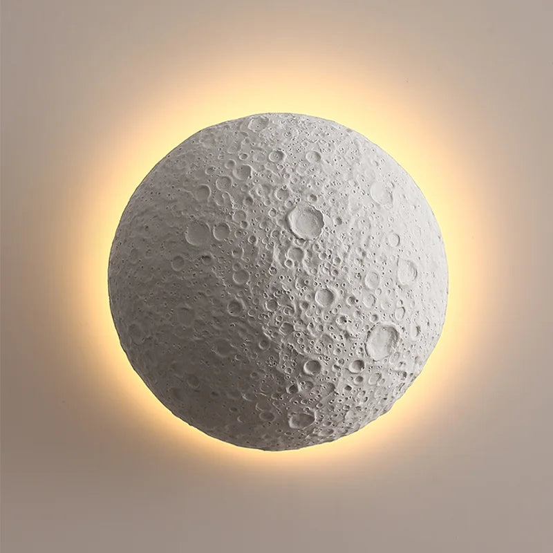 applique murale simulation lune led pour villa créative