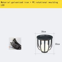 lampadaire solaire style 	 avec boule acrylique et prise métallique