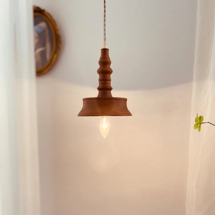 lampe de chevet rétro en bois style japonais pour bar et restaurant - vue 5 sur 9