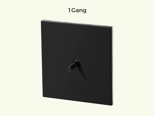 Interrupteur simple 1 voie en acier noir mat