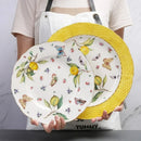 Assiette céramique style européen motif citron élégant table