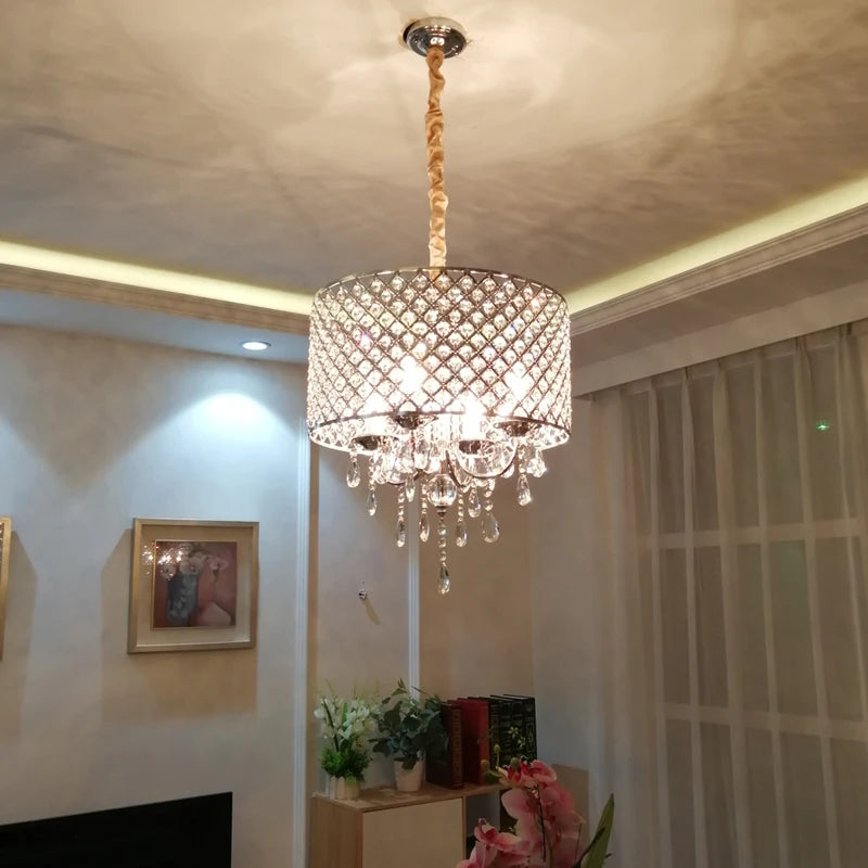 lustre vintage en cristal et fer pour restaurant ou bar
