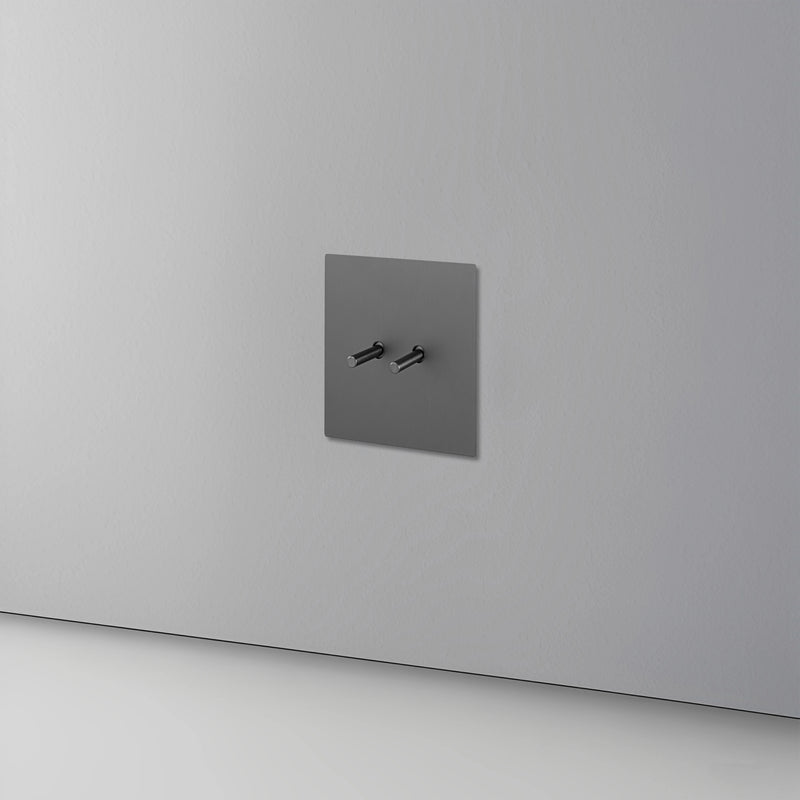 Interrupteur simple 1 voie intermédiaire switch en acier gris foncé brossé