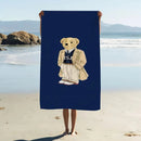 serviette de plage motifs oursons sechage rapide legere