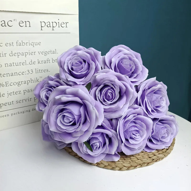 bouquet de roses artificielles pour mariage et décoration intérieure - vue 10 sur 30