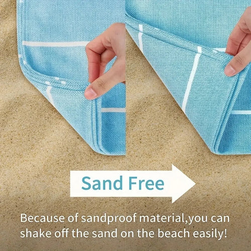 Serviette de plage turque rayures sechage rapide legere