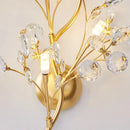 Applique murale en cristal transparent avec Branches de fleurs romantiques