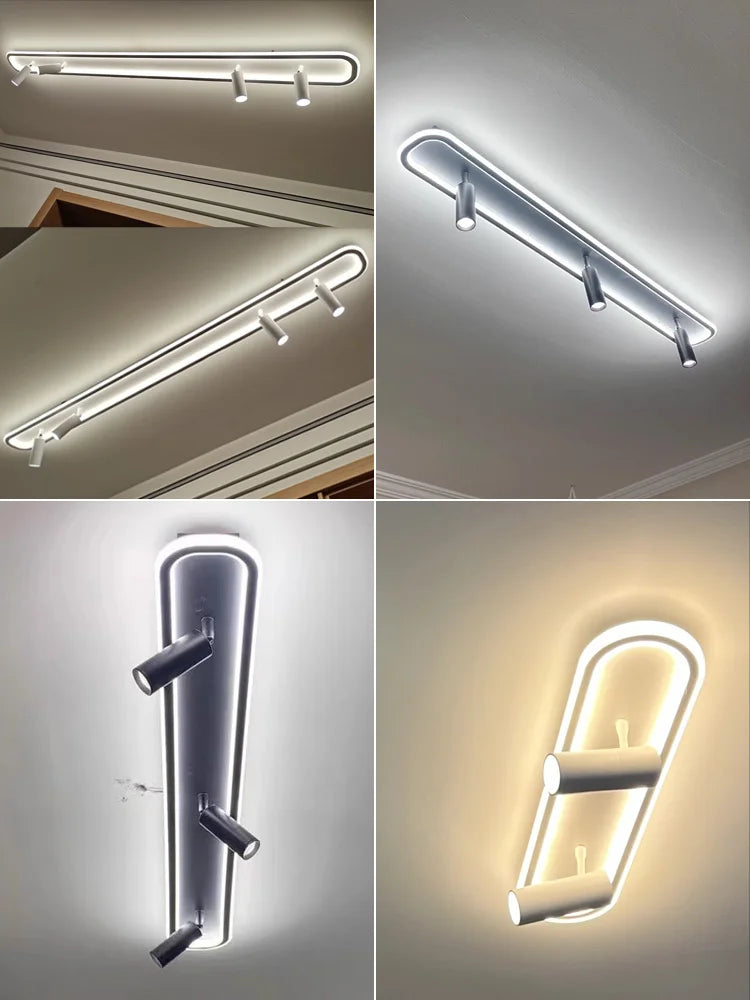 lustre led moderne pour éclairage intérieur gradation longue - vue 7 sur 18