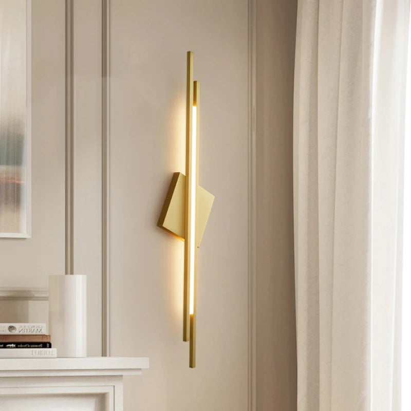applique murale en cuivre pour décoration murale moderne et éclairage LED - vue 2 sur 12