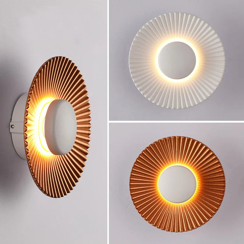 applique murale led moderne en forme de disque pour décoration intérieure