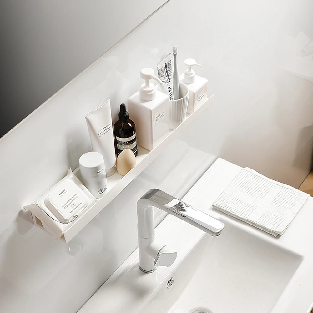 etagère murale sans perçage pour rangement de douche - vue 6 sur 7