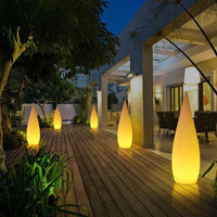 Éclairage solaire paysage RGB conception de gouttelettes d'eau étanche avec télécommande pour porche décorations de jardin lumières Led solaires extérieures