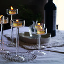 ensemble de bougeoirs en verre pour décoration de table élégante