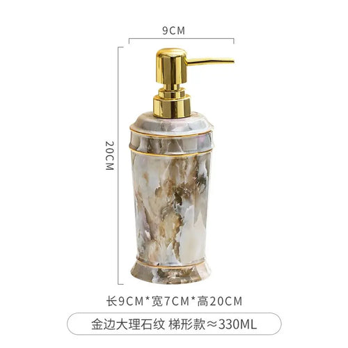 distributeur de savon céramique pour gel douche et désinfectant