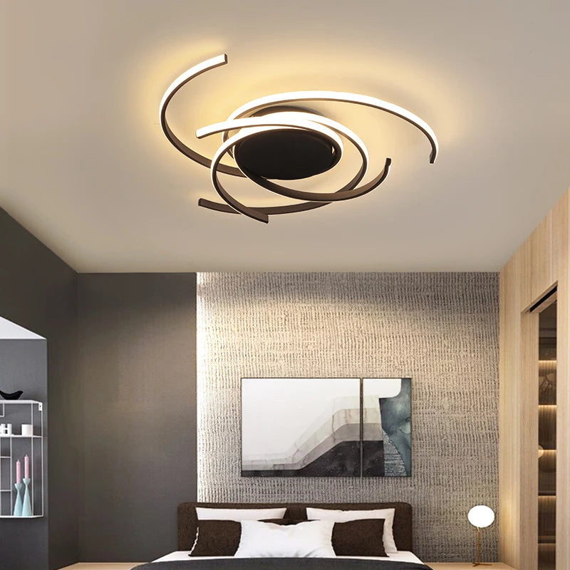plafonnier led moderne avec télécommande pour décoration intérieure - vue 3 sur 11