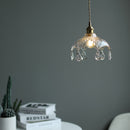 Suspension avec abat-jour en verre vintage Louvain
