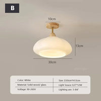 Plafonnier en verre médiéval en verre orange